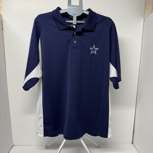 Cowboys Authentic Apparel Dallas Cowboys Men's XL Blue White Colorblock Polo SS